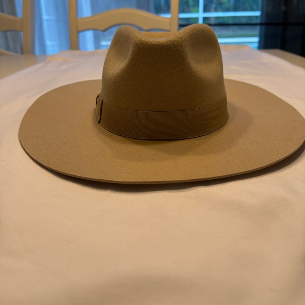 Tan Wool Top Hat